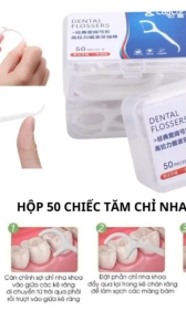 ( 10 hộp ) Tăm Chỉ Nha Khoa Hộp 50 Chiếc Tăm Xỉa Răng Vệ Sinh Chăm Sóc Răng Miệng