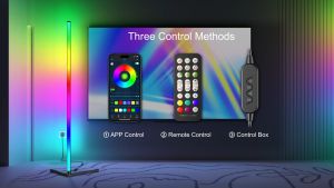 NB-FL210 RGB Corner Floor Lamps 3 Control Modes Color Changing LED Lights for Home Bar APP Remote Control Line Remote Control Lamp