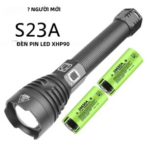 Đèn Pin LED Sạc 3000 Lumens XHP70 Hạt Đèn Siêu Sáng Có Thể Điều Chỉnh Tiêu Điểm Hợp Kim Nhôm Chống Thấm Nước Cắm Trại Đèn Khẩn Cấp