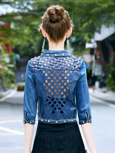 European Station Spring Exquisite Hollow-out High Waist Crop Top