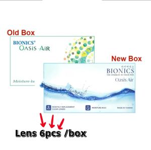 Bionics Oasis Air 1 Month Clear Contact lens 6pcs/Box  Aspheric Design Lens HD Lens -0.50 to -10.00 Power