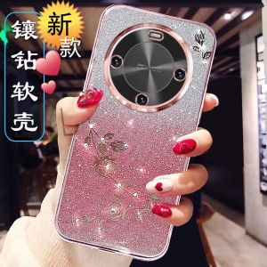Huawei Mate 30 Case Silicone Protective Cover Full Protection Curved Screen Design Luxury Gradient Diamond Men Women Soft Shell