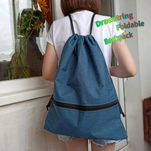 Compact Drawstring Foldable Backpack – Lightweight Portable Daypack for Travel & Sports