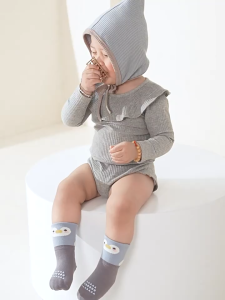 Anti-Slip Baby Socks | Breathable Cotton Ankle Socks for Kids Non-Slip Sports Socks for Boys & Girls | Comfort & Durable