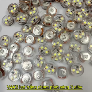 Combo 3 ĐÈN LED CHẠM ánh sáng TRẮNG _ led tự sáng 3 giây khi có va chạmrung kích thước nhỏ nhắn dễ sử dụng làm đồ thủ côngđồ chơi..