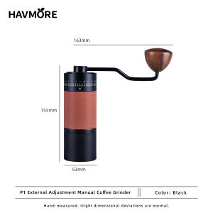 Havmore Lightweight Portable External Adjust Precision CNC Stainless Steel Burr Durable Manual Coffee Grinder
