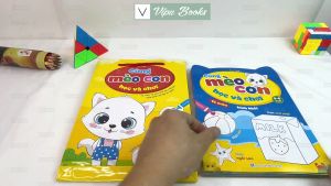 Sách - Tô Màu Cùng Mèo Con Học Và Chơi - Dành Cho Bé 2-6 Tuổi (8 Cuốn)