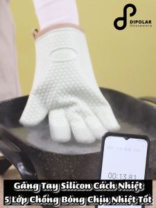 Găng Tay Silicon Cách Nhiệt DIPOLAR 5 Lớp Chống Bỏng Chịu Nhiệt Độ Cao - DGT03