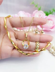Satu Set Lengkap Perhiasan Xuping Wanita Gold Kuning Emas Terbaru 2212a