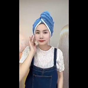 BOSSLU Handuk Kepala Keramas Bahan Microfiber Penyerap Air / Handuk Kain Pengering Rambut