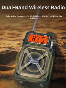 BAOZOUTU | Bluetooth Hand Crank Radio Outdoor Camping Portable Speaker