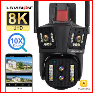 LS VISION 8K 16MP 4-Lens 3-Screen WIFI CCTV Camera 10X rangkaian Zoom optik PTZ kamera kamera kamera kamera kamera kamera kamera kamera kamera kamera kamera kamera kamera Video kamera kamera kamera Video kamera kamera kamera Video kamera kamera
