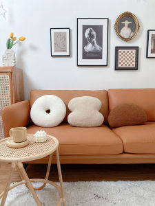 Đệm Đầu Giường Hình Bánh Donut Hình Học Dễ Thương Đệm Lót Lưng Bằng Vải Nhung Đơn Giản Hiện Đại Đệm Lót Lưng Hình Học Đệm Lót Lưng