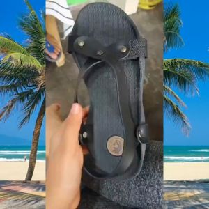 Camou Sandal Selop Wanita Tali Belakang Camao Camau Comou Polos Outdoor Sumba Merah Hitam