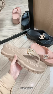 Jokixx Sandal japit sol tebal pita samping karet eva wanita