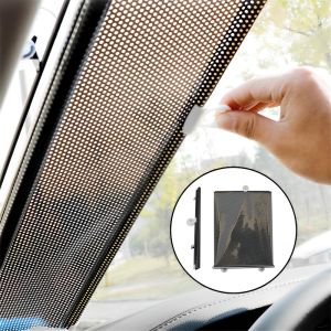 Car Windshield Sunshade Sun Visor Solar Protection Retractable Set Front Rear Window UV-protective Curtains
