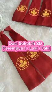 Dasi SD - Dasi Sekolah Anak SD Perempuan dan Laki - Laki / Logo Sablon / R S