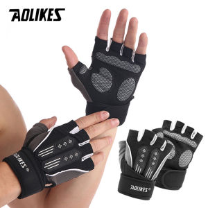 Aolikes | AOLIKES Shockproof Pad Cycling Gloves Half Finger Sport Gloves Men Women Summer Bicycle Gym Fitness Gloves MTB Bike Gloves