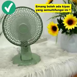 ✨Barang Ready✨ Toko Halo Kipas Angin Multi Fungsi Jepit + Meja Duduk + Dinding Tembok Muter Kiri Kanan Ukuran 8 Inch 25 Watt