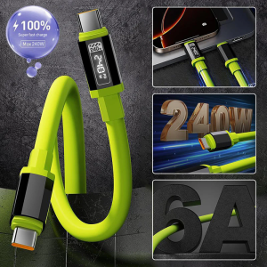 240W Cable Super Fast Charging PD USB Type C Phone Charger Data Cord USB C to USB C Quick Charge Wire For iPhone Xiaomi Samsung