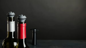 Vacu Vin Wine Saver Vacuum Stoppers - Set of 2 Airtight Seal for Opened Bottles to Preserve Freshness Up to 10 Days