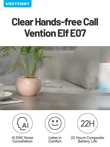 Vention TWS Wireless Bluetooth ENC Earbuds Earphone Headset Elf E07 Series
