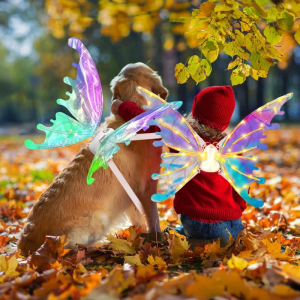 Fairy Wings Girls Electrical Butterfly Wings with Music Lights Glowing Shiny Dress Up Moving Fairy Wings for Girl Costume