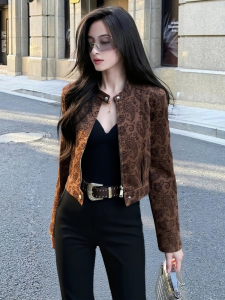 DANTING | Autumn Brown Print Jacket