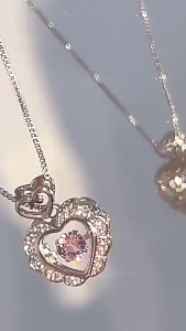 iDEAL✨สร้อยเงิน Pink Diamond สร้อยคอเงินแท้ สร้อยคอเพชร ต่างหูผู้หญิง สร้อยแฟชั่น สร้อยเงินแท้ สร้อยคอเงิน ของขวัญให้คนสำคัญ สร้อยเงินแท้ ดีไซน์เก๋