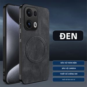 Ốp Lưng Da PU Cao Cấp Hút Từ Tính Cho Oppo Reno13 Pro/F/Pro - Chống Rơi Thân Thiện Với Da Chống Sốc Thiết Kế Nửa Bao Phủ