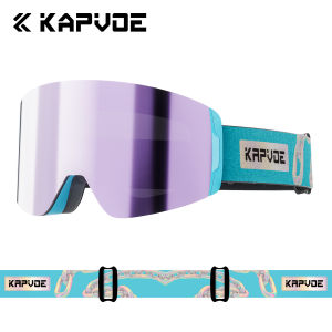 Kapvoe | KAPVOE Ski Goggles Double Layer Anti Fog UV400 Protection Snowboard Goggles Winter Ski Windproof Anti Glare Snow Sports Glasses