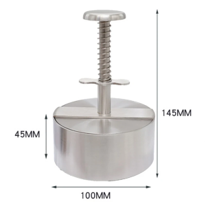 Hamburger Patty Maker Press Non-Stick 304 Stainless Steel Round Manual Rice Ball Mold Thickness Adjusted Kitchen Beef BBQ Tools