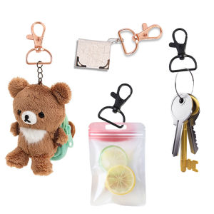 10PCS Swivel Clasps D Rings Alloy Metal Lanyard Snap Hooks Clip Hook for Keychain Bag Key Rings Jewelry Making Crafting Sewing