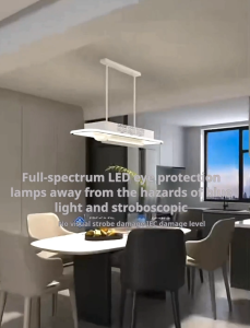 Bladeless Ceiling Fan Light Modern Minimalist 100cm Straight Board 3Color Invisible Silent Restaurant Ceiling Fan Lamp