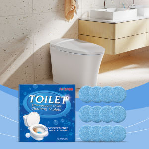 12PCS Toilet Cleaning Effervescent Tablets Deeply Cleans Stubborn Stains Urine Stains Removes Odors & Yellowing No Residue