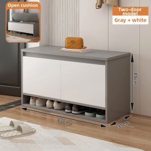 Nintendo | Modern Entryway Shoe Bench and Storage Cabinet Luxurious High-grade Wooden