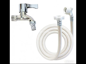 Washing machine hose with faucet / faucet outlet size 20mm / washing machine inlet size 25mm