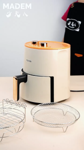 Keranixy Stainless Steel Air Fryer Rack Square Dehydrator Stackable Sink Filter Non-stick Mesh Basket Dapur