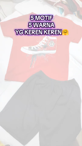 Paket Usaha Baju Kaos Setelan Anak Laki Laki Karakter Kartun Cowo Distro Keren Umur 1 - 10 Tahun