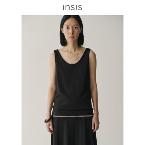 INSIS FEMME | Natural Hemp Cotton Simple Elegant Scoop Neck Loose Sleeveless Tank Top
