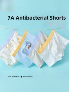 Miiow | Childrens Cotton Underwear Boys High Elastic Boxer Shorts Breathable Comfortable Soft Cotton Polyester Blend Boys Briefs