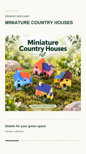 European Style Mini House Resin Cottage Fairy Garden Terrarium Micro Landscape Bonsai DIY Decoration Dollhouse Ornament