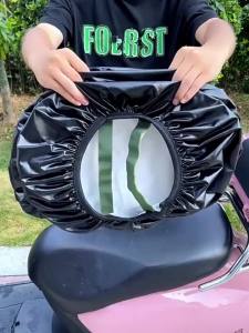 JOYCS | Waterproof Elastic PU Leather Seat Cover for Motorcycles and E-bikes
