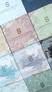 UMAMA Premium Voal Digital Scarf Motif Floral Elegan 110x110cm + Bros Khusus