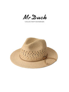 Mr DUCK | Handcrafted Lace Wide Brim Straw Hat