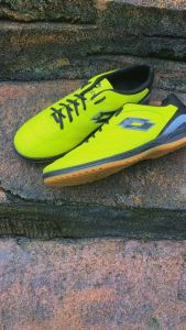 Sepatu futsal / badminton lotto Hijau stabilo Sol Jahitan Muter size 38 sampai 43