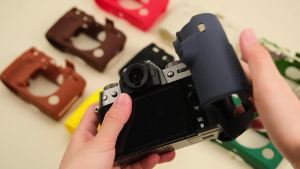 Túi Đựng Máy Ảnh Bằng Silicon Cho Fujifilm XT50 Vỏ Mềm Chống Sốc Chống Trầy Xước Vỏ Bảo Vệ Kiểu Túi Xách Phụ Kiện Máy Ảnh DSLR