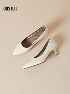 DUSTO | Comfortable Pointed High Heels For Dress Matching Autumn New White