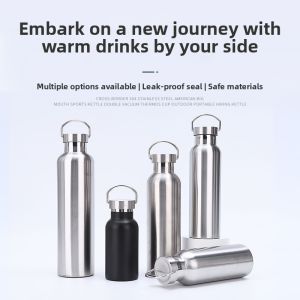 Stainless Steel Thermos-insulated Wide-mouth Sports Bottle