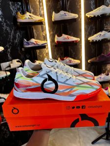 Sepatu futsal Ots Catalys hyperion In White Blue free kaos kaki dan deker